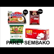 PAKET SEMBAKO 15pc GULA + TEH + KOPI + SEDAP GORENG ✅