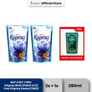 Buy 2 KISPRAY BLUIS POUCH 280 ML FREE 1 KISPRAY KASTURI POUCH 280 ML NED