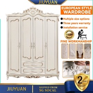 JY Wardrobe Sliding Door European Style Bedroom Wardrobe Sliding Door 2/3/4 Doors Wardrobe
