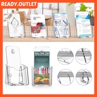 Dual Layer Acrylic Ads Brochure Display Stand Catalog Holder Rack Card A6 Transparent Standee Displa
