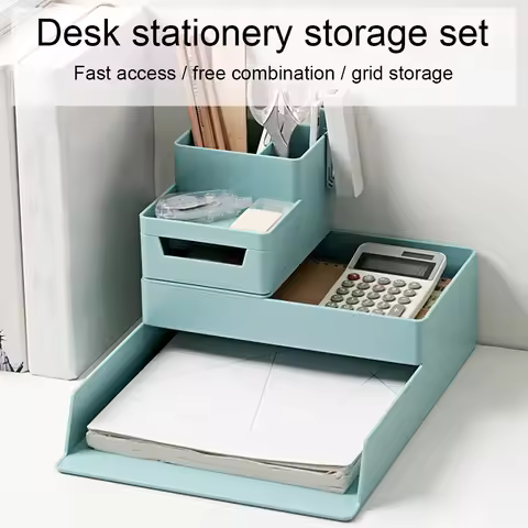 Office Desktop Organizer A4 Paper Drawer Storage Box Multi-functional Stackable File Cabinet A4 Draw