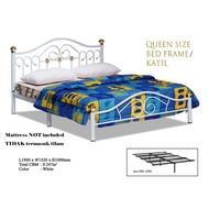 Queen Bed Metal Bed Frame / Double Bed / Katil Besi / Katil Queen / Katil Double/ Katil Kelamin WHIT