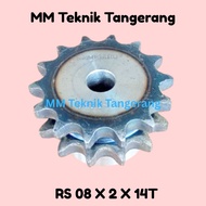 Sprocket RS 08 x 2 x 14 T Gear RS 08-2x14T Double Chain Gear Z 14T 14 T RS08 -2B14 08x2x14T 08-2 typ