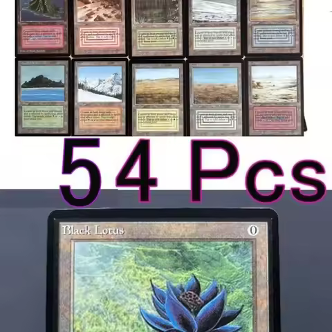54 Pcs Black Core Cards P9 Dual Land Fetch Land Shock Lands Proxy Cards