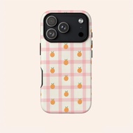 Cute Plaid Orange Pattern Suitable for iPhone 17ProMax 16Pro 15 11 12 13 14 xs XR 17Air Shock-resist