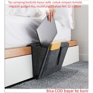 Sofa mattress bedside bag in shape to store remote magazine gadget multifunctional tissue felt mater