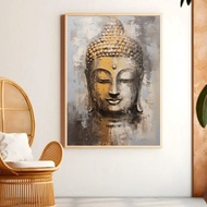 Buddha Painting - Buddha Face Painting - Canvas Painting/Mirror Painting - Framed - Nails included
