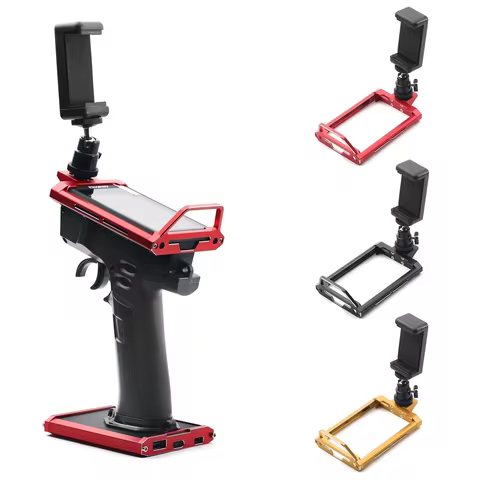 Metal Transmitter Protector Frame and Phone Holder YA-0711BK For Flysky Noble NB4 / NB4 Pro / NB4+ R