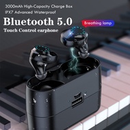 IPX7 tws 5.0 bluetooth earphone with 3000 powerbank Touch Control wireless earbuds headphone headset