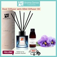 Aroma Sense Violet Aromatherapy Reed Diffuser (60ml), use for Aromatherapy - Spa - Home - Kitchen -