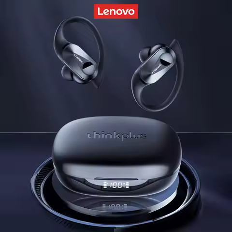 Lenovo LP75 OWS Wireless Bluetooth 5.3 Earphones Gaming Noise Reduction Headphones LED Digital Displ