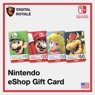 [INSTANT 🇺🇸USA] Nintendo Switch eShop Prepaid Gift Card Credit Top Up 10, 20, 35, 50, 100USD