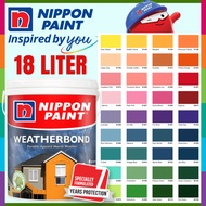 🔥 FOC FREE GIFT 🔥18 LITER NIPPON WEATHERBOND  EXTERIOR WALL PAINT /CAT DINDING LUAR RUMAH ( PAGE B )