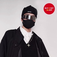 Cyberpunk futuristic technology rectangular glasses for men and women, sci-fi high street funky sung