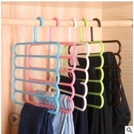 GANTUNGAN (G5SH) 5-Tier Hanger 5-in-1 Hanger 5-Tier Hanger for Hijab, Scarf, Tie, etc. Plastic Hange