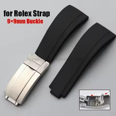 20mm Rubber Watchband for Rolex Submariner DAYTONA GMT DEEPSEA Silicone Strap Band Diver Waterproof 
