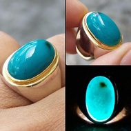 Cincin Batu Akik Bacan Doko Asli Natural Ring Perak Pria Silver