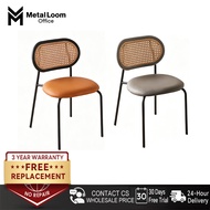 Stackable Imitation Rattan Woven Dining Chair, Backrest Plastic Rattan Home Furniture





