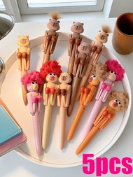 4/2/1pc Fuzzy Pens, Punching Ball Pens - Unique And Novel Design, Suitable For Men And Women, Creati