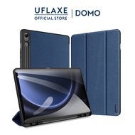 UFLAXE DOMO เคสโฟลิโออัจฉริยะกันกระแทกสำหรับ Samsung Tab S9 / Tab S9 Plus / Tab S9 Ultra / Tab S9 FE / Tab S9 FE Plus เคสแท็บเล็ตปกหนังสืออัจฉริยะการป้องกันเต็มรูปแบบที่ทนทาน