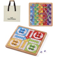 12 Inches Ludo Board Game + Snakes&Ladders Board Game, 2 in 1, Classic Board Game for Adults and Kid