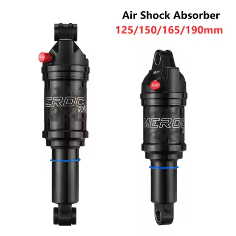 MEROCA MR-2 MTB Bike Air Shock Absorber 125/150/165/190mm Adjustable Air Pressure Aluminum Alloy Bic