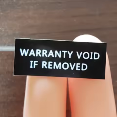 80pcs 25x10mm WARRANTY VOID IF REMOVED Brittle Paper Security Seal Open Indicator Tamper Evident Rem