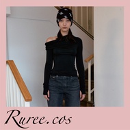 [พร้อมส่ง/ของแท้] Sinoon - Asymmetric Neck Long Sleeve