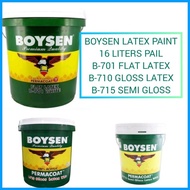 ㍿ ◶ ☢ Boysen Permacoat Latex Pail 16L Acrylic 16 liters Semi Gloss Flat Latex Gloss Latex 701 715 7