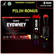 Evolene WHEY 12 Sachets/420 Grams BPOM HALAL EVOWHEY GRAM PROTEIN EVO WHEY HAZELNUT PRO Milk