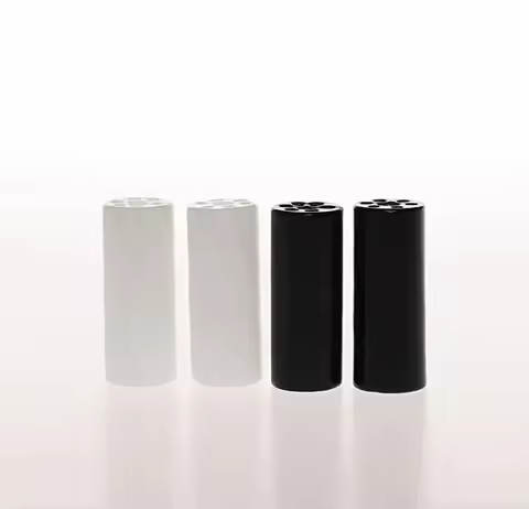 5Pcs 12mmx30mm Black White Stripe Mini Glass Cigaret Pipe Filter Tips Round Mouth for Dry Herb Tobac