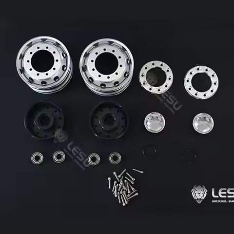 Front Wheel Hub Aluminum Alloy W-2051 For 1/14 Tamiya RC Volvo FH12 FH16 Romote Control Modified Veh