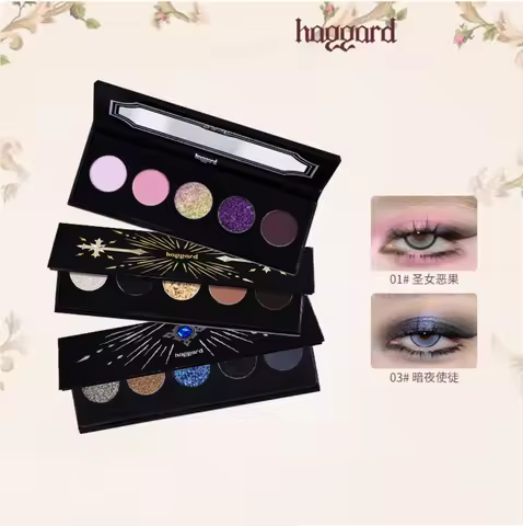 haggard Black Ember Scepter Series Chameleon Dark Gothic eye shadow Face Makeup Palette 5 Colour Gli