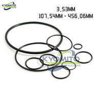 3.53MM CS NBR Sealing O-Ring Rubber Ring O Ring Gasket 9/64 INCH 寸 O型圈 ID 107.54MM - 456.06MM 4.15/6