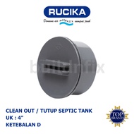 RUCIKA CLEAN OUT 4" D PVC SEPTIC TANK COVER (THIN) PVC Tank Connector