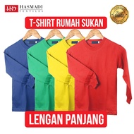 BAJU RUMAH SUKAN LENGAN PANJANG/ BAJU SUKAN WARNA/ T-SHIRT RUMAH SUKAN SEKOLAH