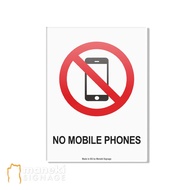 Acrylic No Mobile Phones Sign