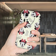 Case For OPPO Reno11 5G Reno11 Pro Reno 11F Soft Silicone Phone Casing Cartoon Minnie Mouse Wave Edge Back Cover Case Protection Shockproof Cases