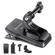 K&F Concept 360° Rotation Backpack Strap Quick Clip Mount for Hero 13/12/11/10/9/8/7/6/5/4 Black, DJ