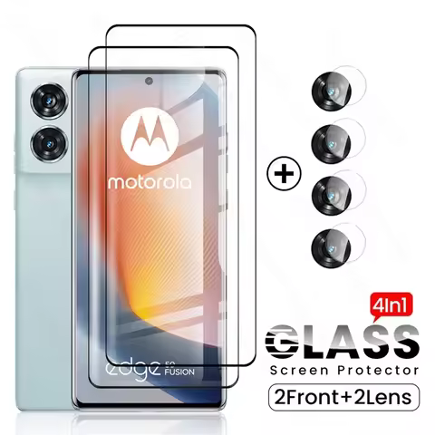 4To1 Tempered Glass Curved Screen Protector For Motorola Edge 50 60 Fusion Edge50Fusion 5G Camera Gl