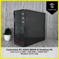 Customize PC ASUS B85M-G Intel Core i5-4460 3.2GHz 8GB RAM 256GB SATA SSD DIY Desktop PC
