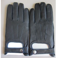 KENT &amp; CURWEN Leather Gloves in Black 真皮手襪