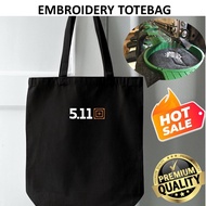 EMBROIDERY SULAM 511 TACTICAL LOGO TOTE BAG CANVAS BLACK