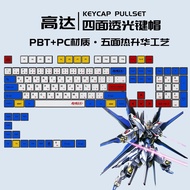 Gundam Keyboard Keycaps Transparent from all sides 61/68/87/98/104 Mechanical keyboard keycaps