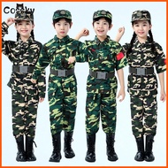 Boys Girls Special Forces Soldier Costume for Child Army Military Camouflage Occupation Uniform Game Boys Girls Kids Halloween Role Play