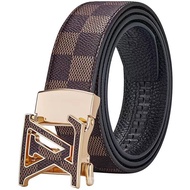 High-End LV Belt Men's New Style Automatic Buckle Business Fashion Trend Youth Versatile Letter Pants Boypd22