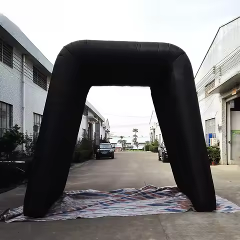 3X3.5X3.5 Meter Black Inflatable Tunnel Tent Hot Sale Event Inflatable Diy Tent Toys Customized