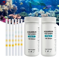 100pcs Aquarium Test Strips 7 in 1 Fish Tank Test Kit Freshwater Saltwater Aquarium Water pH Test St