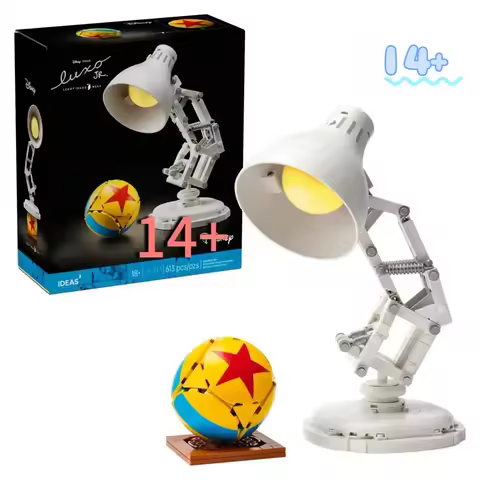 Disney In Stock 21357 Pixar Lamp Building Blocks Animated Model Decor Gift for Birthday Christmas Ho