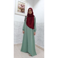 JUBAH HAWA Muslimah Umrah Ironless Wanita Tanpa Gosok Hitam Putih Plus Size XS to 6XL